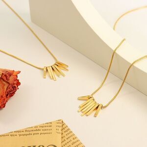 Small Square Pendant Necklace Geometric